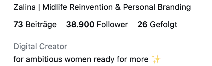Zalina 38,900 Followers Growth Proof